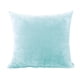thumbnail image 3 of Funda de almohada EVOLIVE de microvisón suave, piel sintética y terciopelo sintético de repuesto con cierre de cremallera (funda europea de 26 x 26 pulgadas, azul claro), 3 of 5