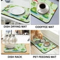 thumbnail image 4 of Cute Mushroom and Frog Coffee Maker Mat - Absorbent Non-Slip Mat for Coffee Station, Nature-Inspired, 4 of 5