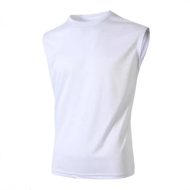 Timegard Débardeurs pour Hommes T-Shirts de Course Respirants Sans Manches Couleur Unie Col Rond