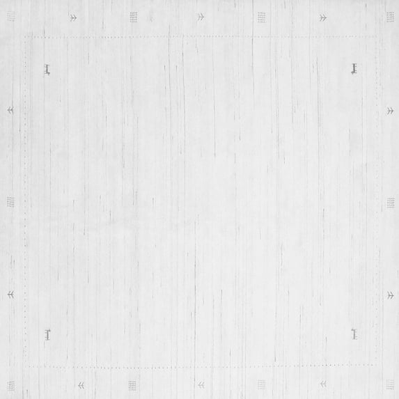 Ahgly Company Indoor Square Solid Gray Modern Area Rugs, 4' Square