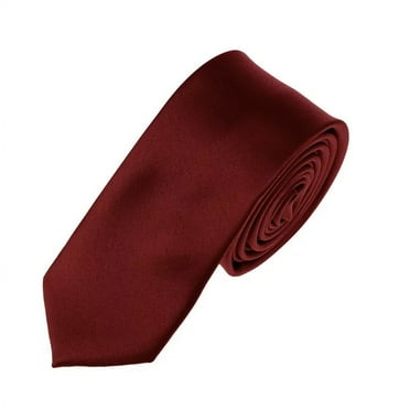 Solid Maroon Skinny Men's Necktie