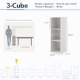 thumbnail image 4 of Furniture of America Brooks Stackable 3-Cube Wood Light Blue Kids Bookcase, 4 of 13