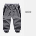 thumbnail image 3 of Afdoent Pants For Men Three-Pocket Zipper Men's Sports Casual Trousers Cropped Drawstring Men's Pants Loose Fit, 3 of 5