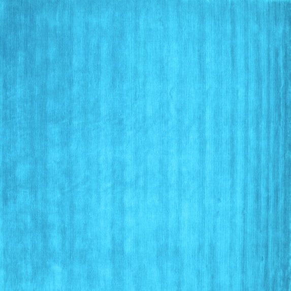 Ahgly Company Indoor Square Abstract Light Blue Contemporary Area Rugs, 6' Square