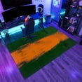 thumbnail image 3 of Orange Green Area Rugs Retro Abstract Texture Rugs Non Slip Machine Washable Indoor Throw Carpet for Living Room Bedroom Nursery Study Office Entrance Foyer 4x5ft, 3 of 8
