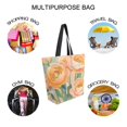 thumbnail image 7 of FORMRS Womens Canvas Tote Bag with Zipper Inner Pocket Shoulder Handbag, Abstract Floral Art, 7 of 7