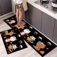 thumbnail image 3 of Alfombra de cocina duradera y resistente a la suciedad, alfombra para puerta de baño, alfombra para ducha, alfombra para pies, alfombra suave antideslizante con dibujos animados, 3 of 5