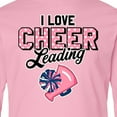 thumbnail image 4 of Inktastic I Love Cheerleading with Pom Poms and Megaphone Long Sleeve Youth T-Shirt, 4 of 5
