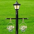 thumbnail image 3 of 41CM Lamp Post Cross Arm Ladder Stand Metal Flagpole Cross Pole Garden Lamp Post Cross Stretcher Bracket, 3 of 5