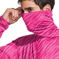 thumbnail image 5 of Havenx Sun Protection Shirts for Men Texture Print Long Sleeve Rapid Dry Shirts with Mask Hooded Upf 50+ Rash Guard Shirts Fishing Casual Summer Lightweight Hiking Blouse,Pink 2XL, 5 of 6