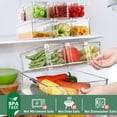 thumbnail image 4 of Fridge Organizers and Storage, Refrigerator Organizer with Lids, Clear Organization Bins Plastic Storage Containers for Kitchen Food Drinks Fruits, 10 Pcs, 4 of 9