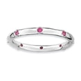 thumbnail image 1 of Bague en Argent Sterling Stackable Expressions en Rubis Créé Taille 10, 1 of 3