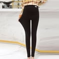 thumbnail image 2 of Gibobby Pantalones de invierno para mujeres Pantalones de lana para mujer, pantalones de cintura alta a la para embarazadas, mallas cómodas, pantalones(Negro,XG), 2 of 5