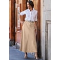 thumbnail image 2 of Jessica London Women's Plus Size Denim Inset Maxi Skirt, 2 of 3