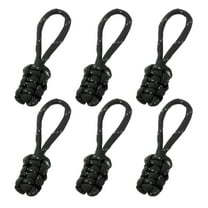 Uxcell Reflective Paracord Zipper Pull Polyester Zipper Pulls Replacement Fit for Backpacks Clothing Accessories Black