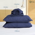 thumbnail image 3 of 800 Thread Count 4 Piece Quality Sheet Set 18 Inch Deep Pocket 100% Egyptian Cotton Color Mediterran-Blue Solid Size Queen, 3 of 7