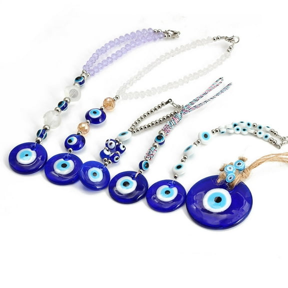 GOOHOCHY Evil Eye Charm Chain Assorted Color 1Set Hanging Accessory for Keychains