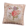 thumbnail image 2 of Funda de cojín con diseño floral bordado y estampado europeo Caqui, 2 of 9