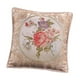 thumbnail image 2 of Cojín decorativo europeo, funda de almohada suave y lujosa con flores. Caqui, 2 of 9