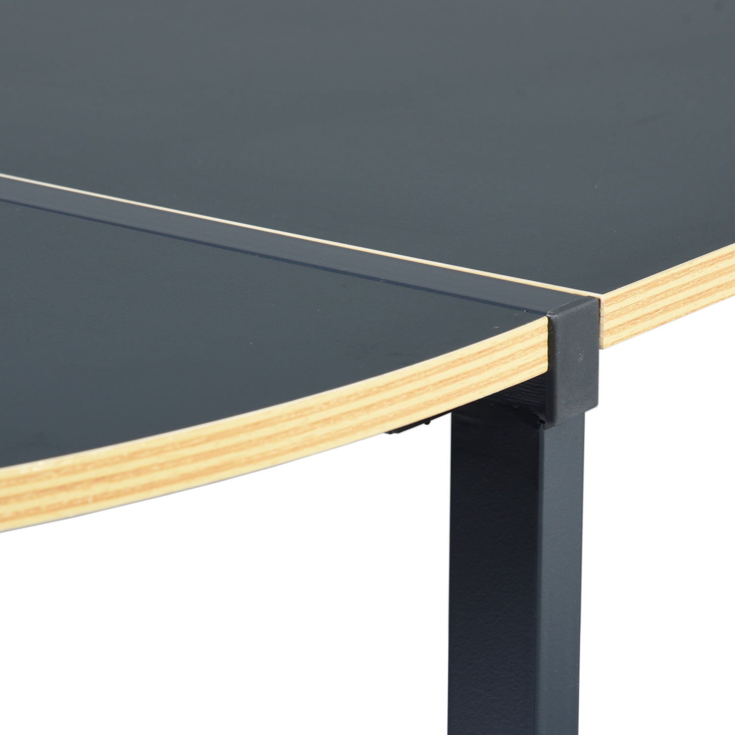 FurnitureR L Shaped Gaming Desk Computer Corner Desk Writing Desk Workstation Table for Home Office Study Notebook Navy Blue