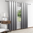 thumbnail image 3 of Aofoto Room Darkening Curtains for Bedroom,Grommet Light Blocking Gray Ombre Curtains,42x63 inches, 2 Panels, 3 of 5