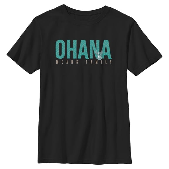 Boys Lilo & Stitch Bold Ohana means Family T Shirt