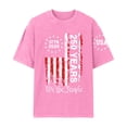 thumbnail image 3 of Kixjoy American Flag Shirts for Men 4th Of July Acid Wash T Shirt Short Sleeve Crew Neck Lounge Big and Tall Graphic Tees, Pink 3XL, 3 of 4