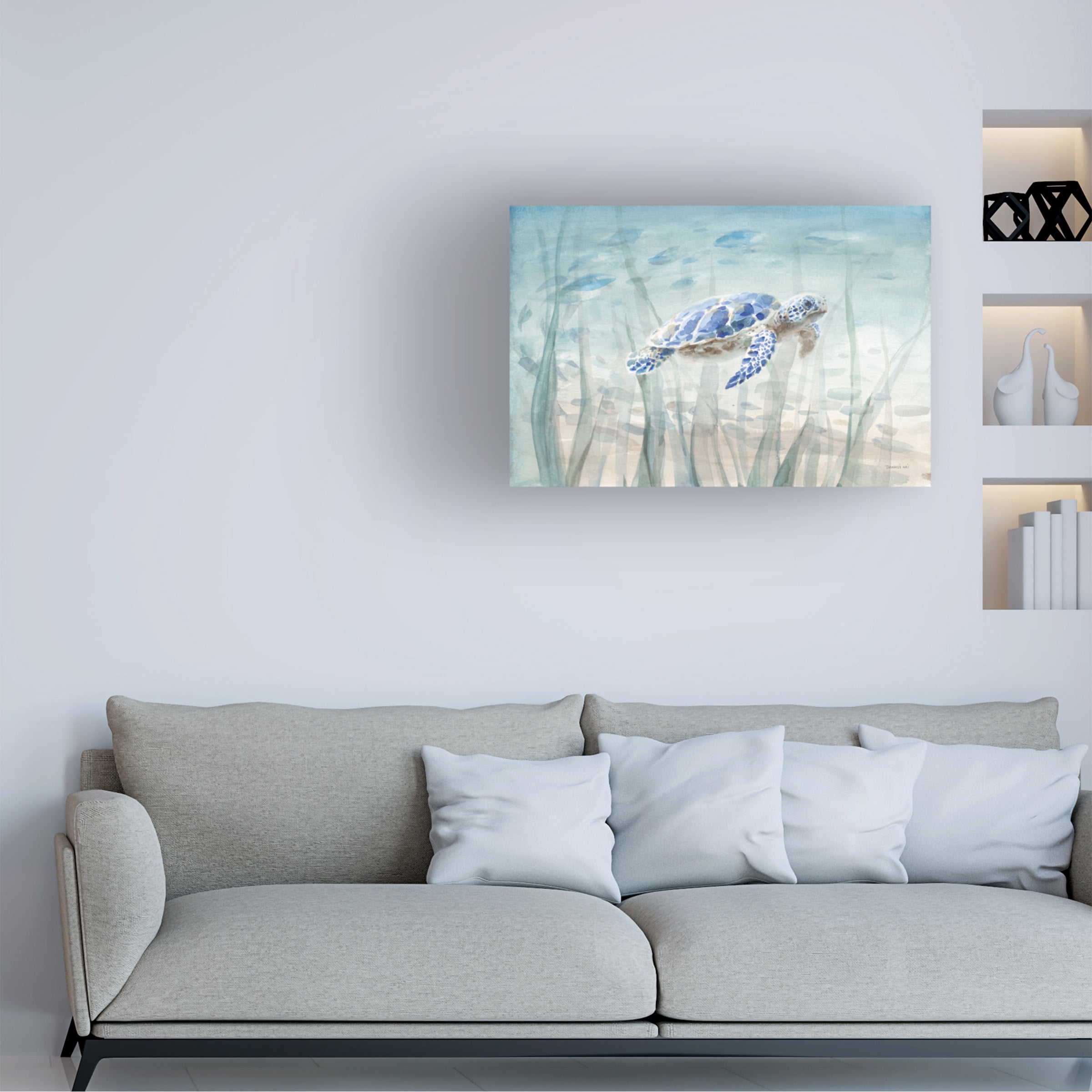 Danhui Nai 'Undersea Turtle' Canvas Art