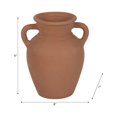 thumbnail image 4 of Boho Terracotta Vase - Handmade Pottery Amphora with Handles - Rustic Farmhouse Style Flower Holder - Decorative Clay Urn for Home, Living Room & Office - Vintage-Inspired Table Decor - 9" Brown, 4 of 12