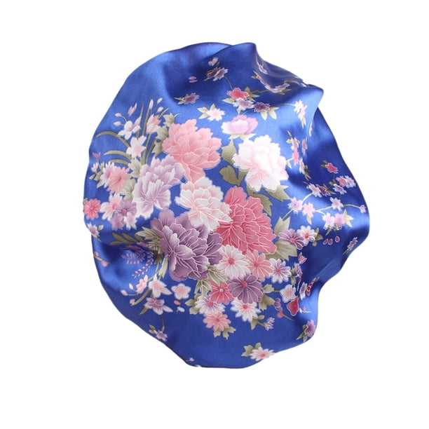 Gorro para el cabello de ala ancha Cabeza de baño Bufanda Gorro de dormir Suavidad de moda Sombrero Turbantes Cubierta para la cabeza Envolturas para el cabello para mujeres que duermen azul real Advancent AP008211-07