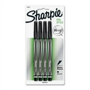 1763810 Sharpie 1763810 Permanent Pen - Medium Pen Point Type - Black Ink - 4 / Pack