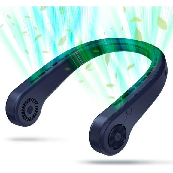 Portable Neck Fan. bladeless neck fan,for Indoor Outdoor Travelling,USB Rechargeable Personal Fan,Rechargeable, Headphone Design,3 Speeds Operated Adjustable,neck fans for women men