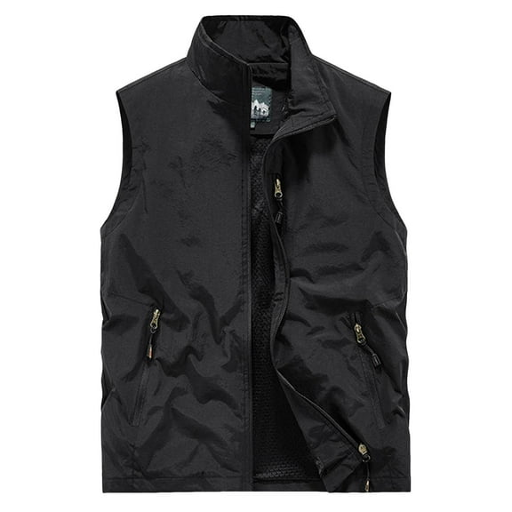 Kureaily Men's Casual Lightweight Outdoor Fishing Work Travel Photo Vest Jacket Multi Pockets