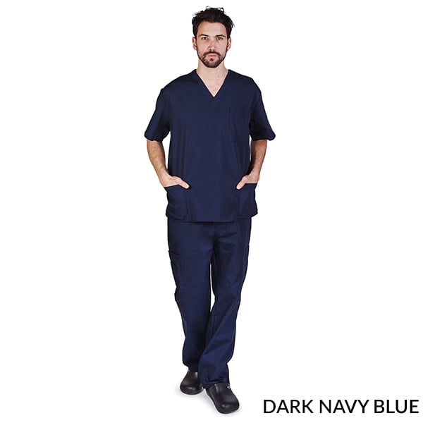 M&M SCRUBS Men's Scrub Set Medical Scrub Top and Pants