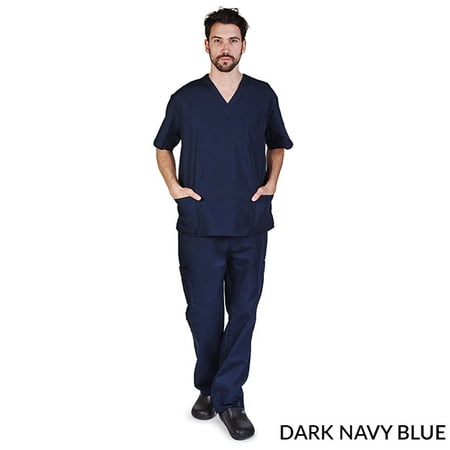 M M Scrubs Solid Men Scrub Set Men Medical Uniforms 102