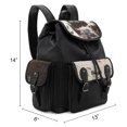thumbnail image 3 of Wrangler Backpack Purse for Women Men Floral Tooled Designer Travel Bags, Black, 3 of 8