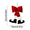thumbnail image 3 of JeashCHAT Red Velvet Christmas Bow 8.66" x 5.91" Large Velvet Christmas Bow Hanging Ornaments Christmas Decorations Indoor Outdoor Xmas Holiday Party Window Wall Front Door Decor, 3 of 6