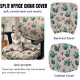 thumbnail image 2 of Office Chair Cover Stretchable Computer Desk Chair Seat Covers 2 Piece Waterproof Swivel Chair Protective Slipcover, 2 of 6