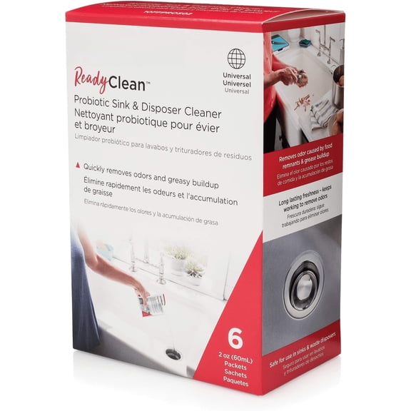10FFPROS02 ReadyClean Probiotic Sink & Disposer Cleaner, 6 Treatments