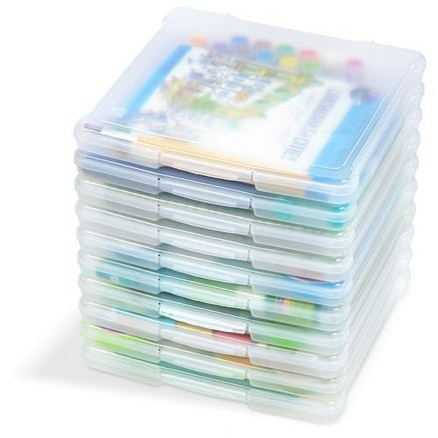 IRIS USA Portable Project Case Holds 30.48 cm x 30.48 cm (12 in x 12 in) Paper, Clear, 10 Count