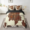 thumbnail image 2 of Manfei Vintage Farm Lodge Bedding Queen Size,Horseshoes Texas Stars Comforter Sets with Sheets,Patchwork Cow Bedding Sets Queen Size,Breathable Bedroom Decoration Reversible,7pcs, 2 of 7