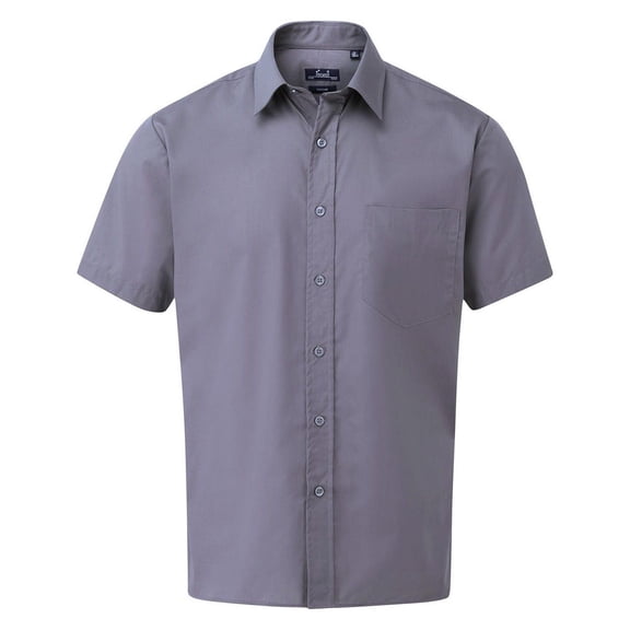 Premier Mens Short Sleeve Poplin Shirt