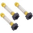 thumbnail image 1 of HUGFEGWE 3 Pcs Garden Hose Extension Adapter Hose Kink Protector with Coil Spring, Solid Brass Faucet Hoses Coupling Adapter Extension with Comfortable Rubberized Grip (Black Cap) CJB91-55547, 1 of 7