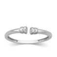 thumbnail image 2 of CARATS FOR YOU 0.04 CT Bezel Round Inge Diamond Band Ring Women In 14K White Gold (I-J Color, I2-I3 Clarity), Ring Size-11.5, 2 of 6