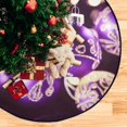 thumbnail image 4 of Coolnut Christmas Sparkly Bauble Christmas Tree Mats Waterproof Tree Skirt, Xmas Light Bling Xmas Tree Stand Tray Mat Floor Protector Pad for Holiday Party Decoration, 28.3", 4 of 6