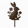 thumbnail image 2 of Bird And Wildflower Metal Garden Stake, 17.78X5Inch, Weather Resistant Metal Stakes, For Garden, Featuring Rabbit And Flower Designs, For Patios, 2 of 9