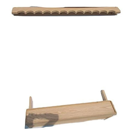 Oak Closet Gun Rack with Butt Rest