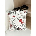 thumbnail image 5 of Bolsa de lona de hello kitty Sanrio, bolso de hombro portátil de dibujos animados Kate cat, bolsa de compras japonesa ligera y de gran capacidad, bolsa de viaje, 5 of 5