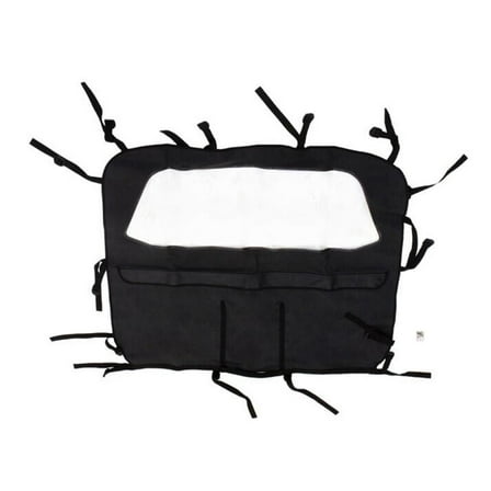 Rampage by RealTruck Windbreaker for Jeep Wrangler JL | Sail Cloth, Black Diamond | 990037 | Compatible with 2018 - 2024 Jeep Wrangler JL Unlimited 4-Door