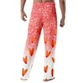 thumbnail image 4 of Fgvctg Mens Pajama Pants Valentine's Day Plus Size Wide Leg Sleepwear Pajama Pant Loungewear Love Heart Print High Waisted Pj Spring Fall Drawstring Lounge Pants with Pockets Red S, 4 of 4